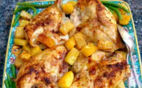 Ronnie Fein Roasted chicken with fresh pineapple