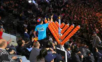 Watch: Chabad Hanukkah candle lighting at NBA game