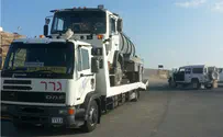 צילום: דוברות המנהל האזרחי הוחרמה משאית ששפכה ביוב ליד נוקדים