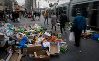 השביתה בירושלים: ערימות אשפה ברחובות