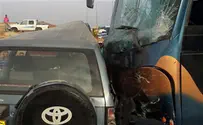 Watch: Stormy winds blow truck over police car 