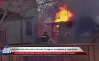 Firefighters refuse to wear flammable uniforms