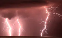 Tree catches fire after being hit by lightning in Ness Ziona