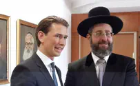 הרב לאו מברך את הקנצלר הנבחר