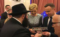 חנוכיית "ירושלים" בבית נשיא פולין