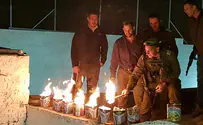 צילום: מנהלת קבר יוסף מח"ט שומרון הדליק חנוכייה בקבר יוסף