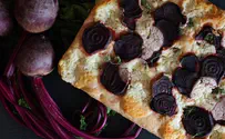 Kosher.com Beet Focaccia with Whipped Feta