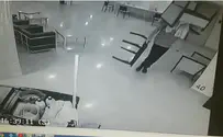 Watch: Ramallah Arab steals furniture from Israeli hospital