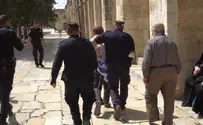 הניף דגל ישראל והורחק מהר הבית