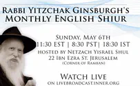 Watch: Rabbi Yitzchak Ginsburgh's monthly class in English
