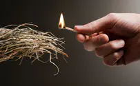 Tried to set fire to a synagogue - burned himself instead
