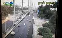 צילום: נתיבי ישראל תיעוד: תאונת שרשרת בכביש 4