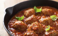 Persian Meatballs with Beet Sauce