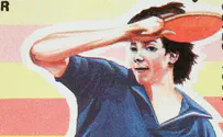 Young woman wins table tennis Gold on fast day
