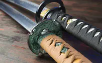 Lebanese Internal Security demonstrates sword slashing skills