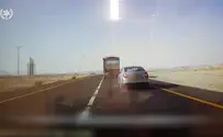 תיעוד: כמעט תאונה קטלנית בכביש 90