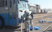 צילום: דוברות רכבת ישראל רק תרגיל: חומרים מסוכנים על הפסים
