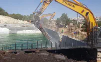 צילום: דוברות מתפ״ש המנהל האזרחי הרס בריכות לאגירת מים שהקימו פלסטינים בניגוד לחוק