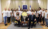שחקניות אס"א התארחו בבית הנשיא: "ספורט משובח"