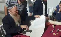 Watch: Bereaved father begins Torah scroll in memory of daughter