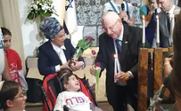 הנשיא הדליק נרות עם הילדים המיוחדים