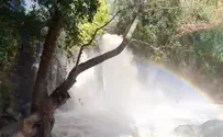 צפו: קשת במפל הבניאס 