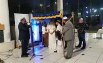 "חופת קורונה" בלובי עיריית נוף הגליל