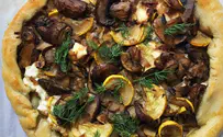Savory Portobello, Summer Squash and Goat Cheese Olive Oil Galette