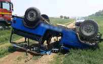פצוע קשה בהתהפכות ג'יפ בצפון