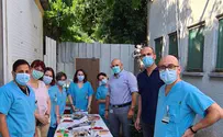 ארוחת בוקר לצוות הקורונה מראש העיר