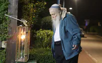 צילום: נריה כהן צפו: הרב דרוקמן בהדלקת נרות חנוכה