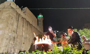 הדלקת ל"ג בעומר של בני הישיבות בחברון