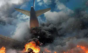 Украинский дрон атаковал российский самолёт. Видео