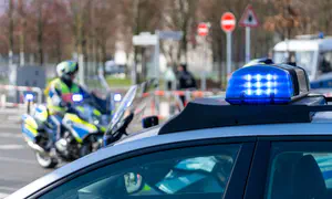 German police officer punches pro-Palestinian protester