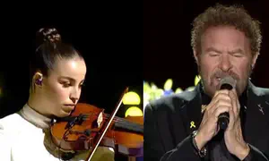 אגם ברגר ניגנה בכינור עתיק לצד דודו פישר