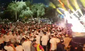 הדלקת בני הישיבות בחברון