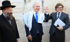 Javier Milei ends visit with emotional prayer at Western Wall