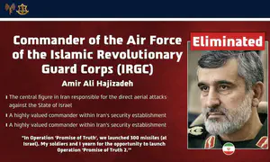Iranian Air Force commander and top brass eliminated