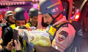 Four-day-old baby rescued after missile strike in Tel Aviv