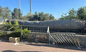 Missile debris the size of a bus falls in Samaria