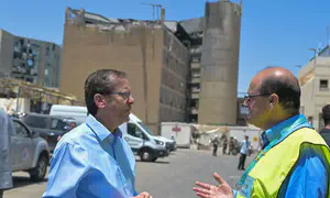 Pres. Herzog denounces missile strike on hospital: 'War crime'