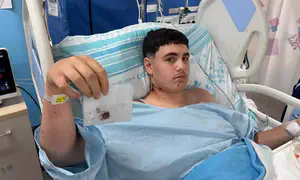 Teenager's life spared by millimeters