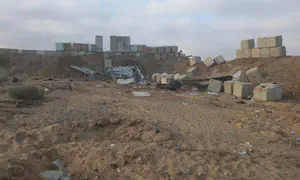 IDF on the ruins of Jewish town in Gaza Strip