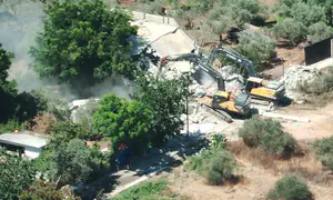 IDF destroys illegal structures and terrorist greenhouse complex