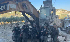 Stolen military digger found in Huwara