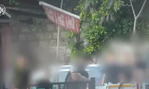 Suspect caught on camera throwing rocks at officers arrested