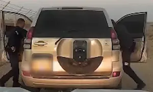 Reckless driver flees police in desert pursuit