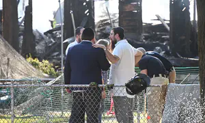 Rabbi and family safely escape fire at historic synagogue