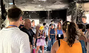 US student leaders meet Hamas captivity survivor Ohad Ben Ami