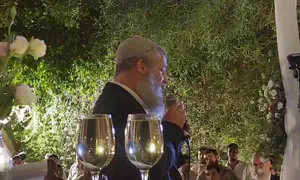 Rabbi Granot officiates at wedding of his fallen son's fiancé